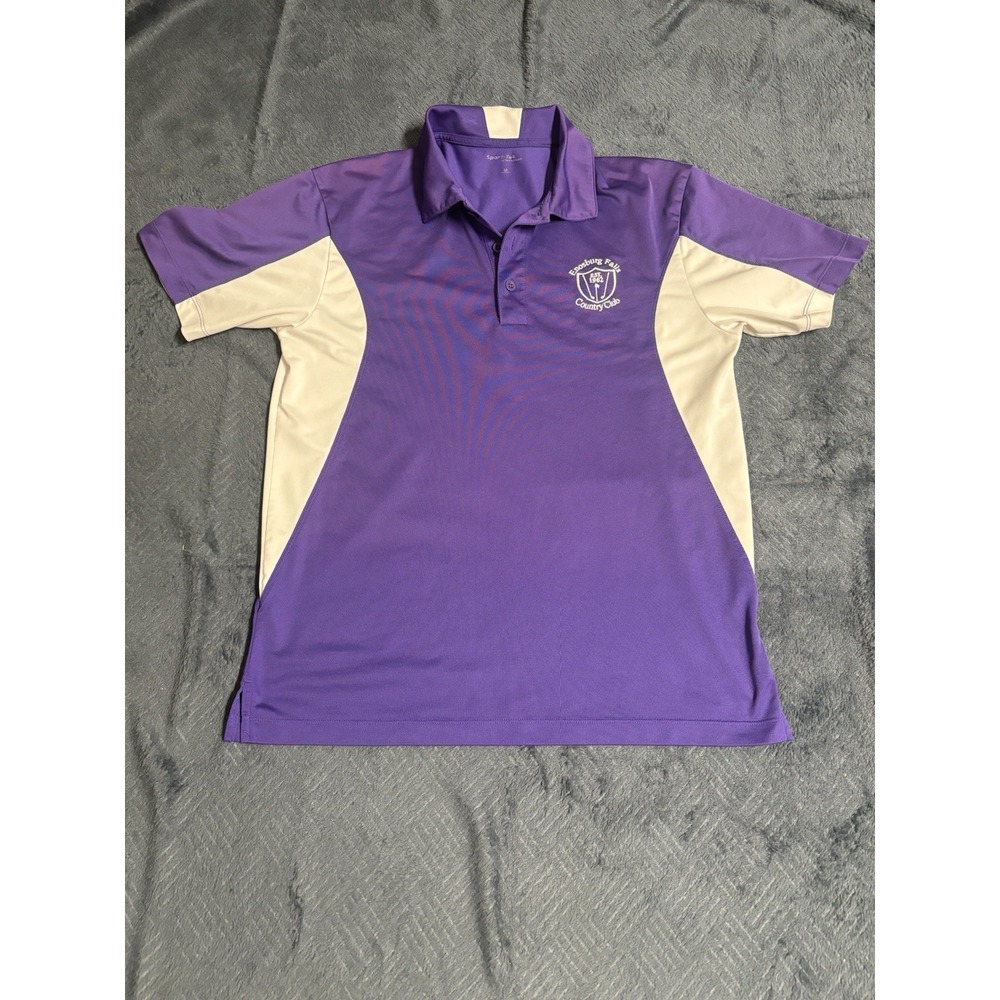 Sport-Tek Purple and White Polo Shirt‎ Size M
